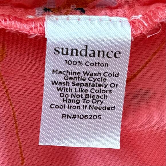 Sundance Floral Beatrice Ruffled Lace Boho Top Coral/Pink Size Medium ￼ - Picture 7 of 7